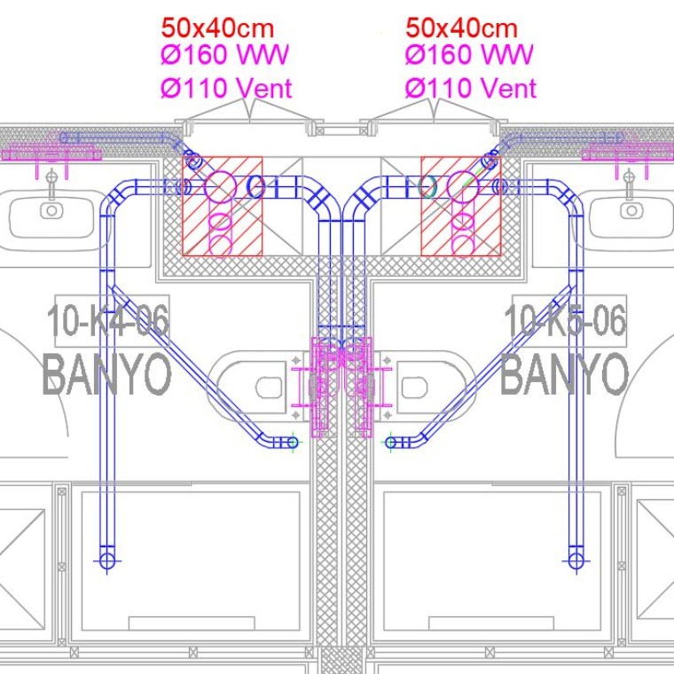 Konvansiyonel Havalık Sistemiyle Planlama (©Roya İnşaat)