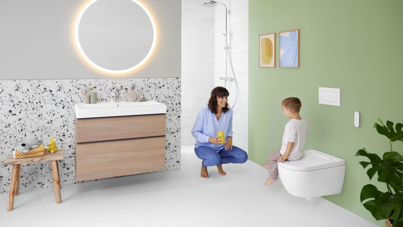 Geberit Option ayna ve Geberit AquaClean Alba