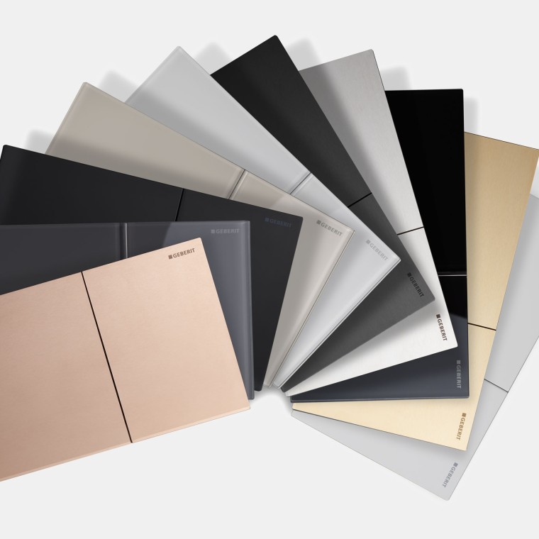 Çeşitli malzeme ve renk seçenekleriyle Geberit Sigma70 Çeşitli malzeme ve renk seçenekleriyle Geberit Sigma70