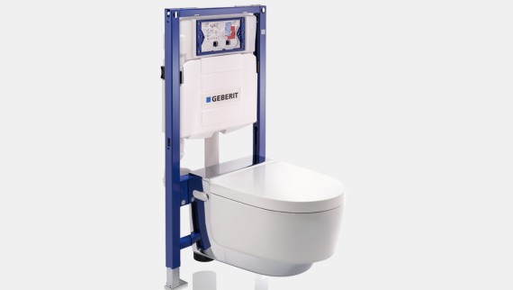 Geberit AquaClean Mera ile duvara monte klozet için Geberit Duofix elemanı