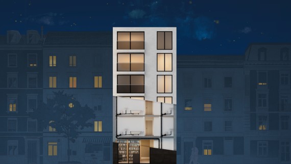 Geberit Silent-Pro SuperTube sisteminin monte edildiği bir evin açık görünümü