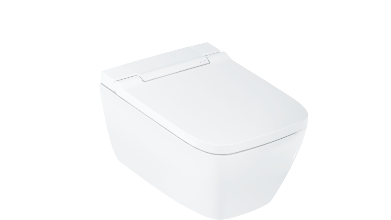 Alp beyazı tasarım kapağa sahip Geberit AquaClean Sela Square Alp beyazı tasarım kapağa sahip Geberit AquaClean Sela Square