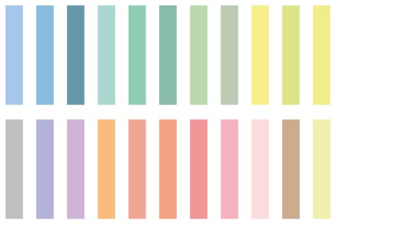 Pastel tonlara genel bakış