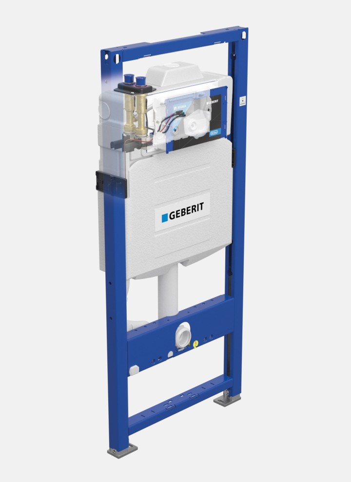 Duvar montaj kutusuna entegre Geberit hijyenik yıkama sistemi Duvar montaj kutusuna entegre Geberit hijyenik yıkama sistemi