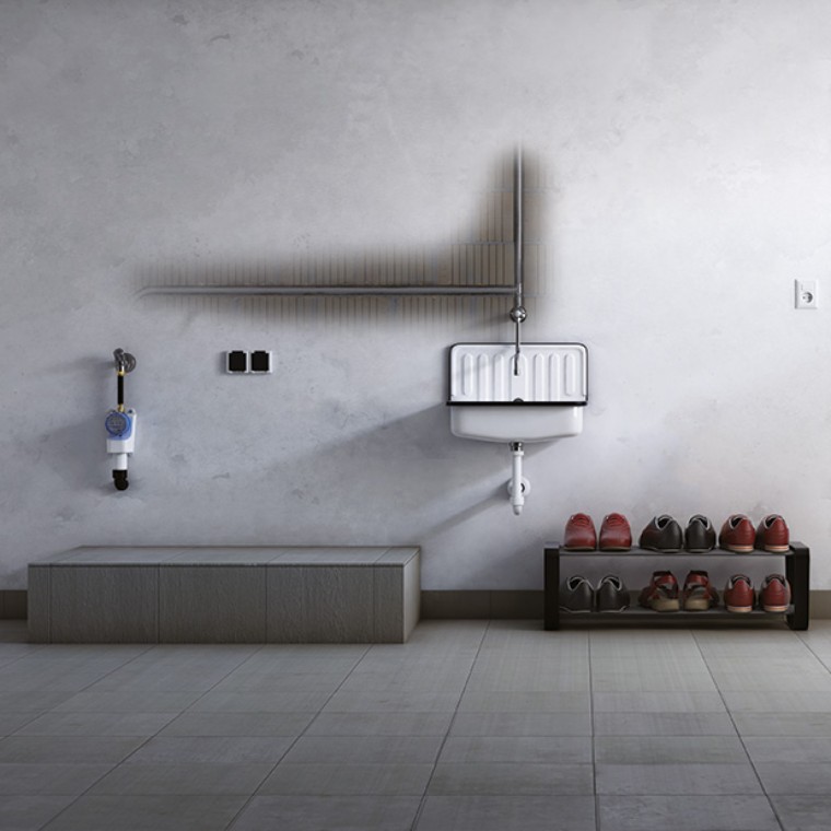 Geberit Rapid hijyenik yıkama sistemi uygulama örneği: Kullanmayan tesisatlarda ölü hatlar Geberit Rapid hijyenik yıkama sistemi uygulama örneği: Kullanmayan tesisatlarda ölü hatlar