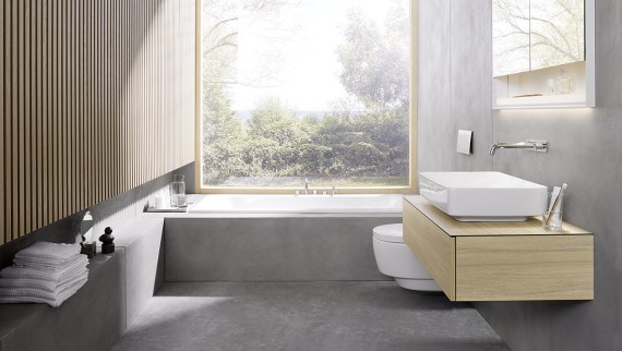 Danimarkalı mimarlık şirketi Bjerg Arkitektur'un 6x6 ödüllü banyo tasarımı (© Geberit) Danimarkalı mimarlık şirketi Bjerg Arkitektur'un 6x6 ödüllü banyo tasarımı (© Geberit)
