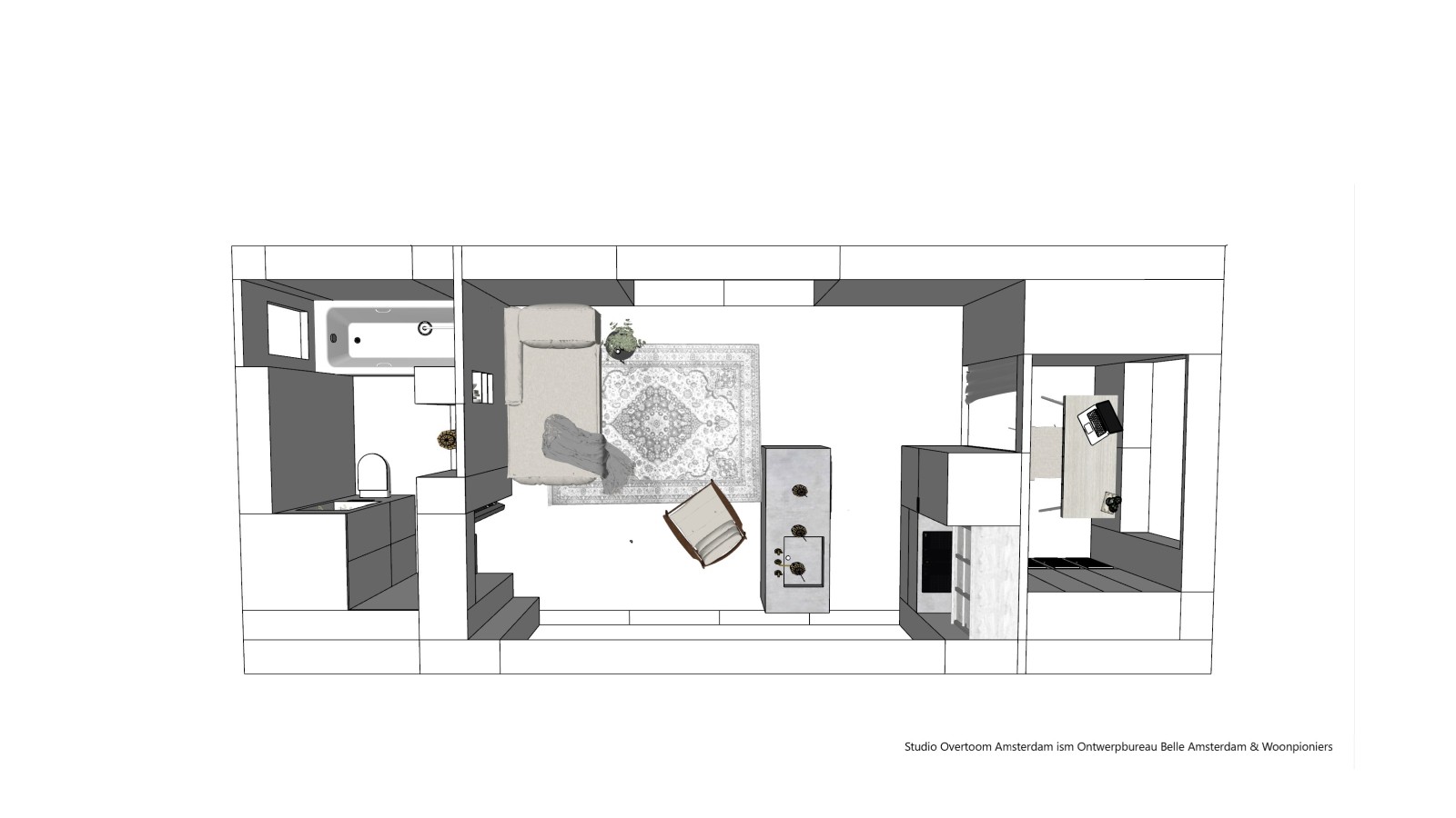 Tiny House illüstrasyonu (© Woonpioniers) Tiny House illüstrasyonu (© Woonpioniers)