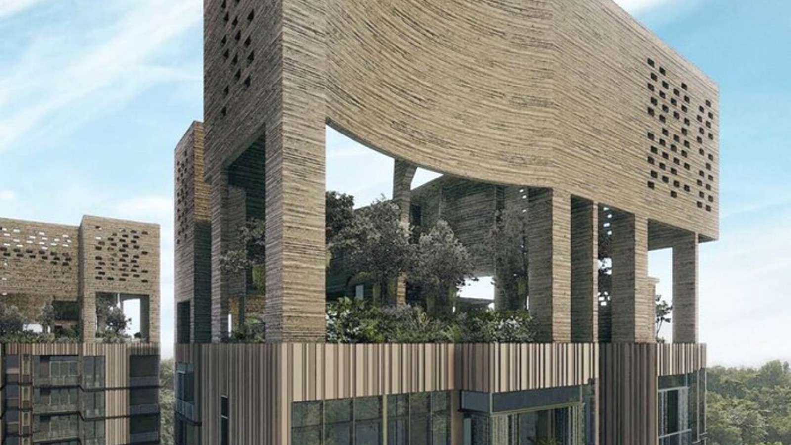 "Gizli Bahçeler", Martin Modern bölgesinin konut kulelerinin tepesinde büyüyor. (© Darren Soh) "Gizli Bahçeler", Martin Modern bölgesinin konut kulelerinin tepesinde büyüyor. (© Darren Soh)