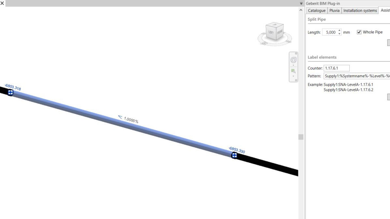 BIM Eklentisi'nde seçilen boru hatlarının segmentlere ayrılması BIM Eklentisi'nde seçilen boru hatlarının segmentlere ayrılması
