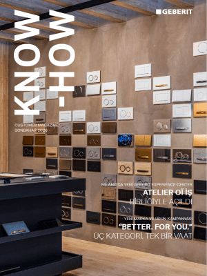 Geberit Customer Magazine 2026 - Sonbahar Geberit Customer Magazine 2026 - Sonbahar