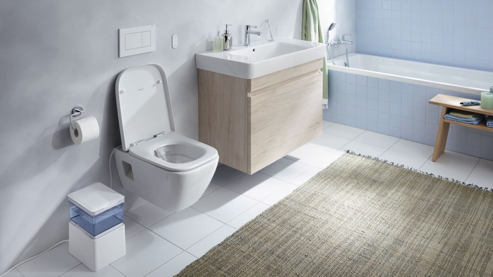 Geberit AquaClean Cama bulunan banyo Geberit AquaClean Cama bulunan banyo